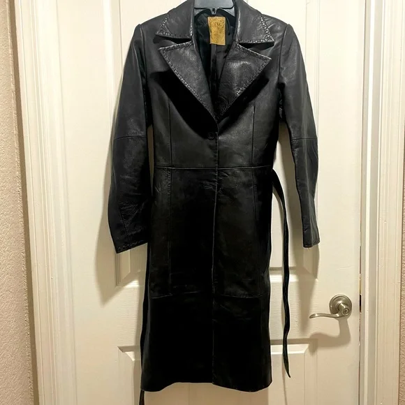 Euro vintage leather coat 【最終値下げ】 VINTAGE Knightsbridge Black Leather Jacket Mens Large 100